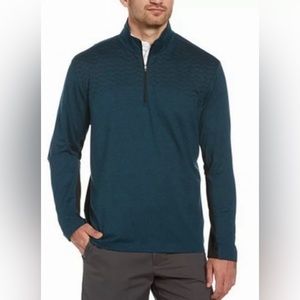 PGA TOUR Mens Green / Red Printed Zip Up Jacket